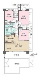 ザ・パークハウス成城彩景 1階 間取り図