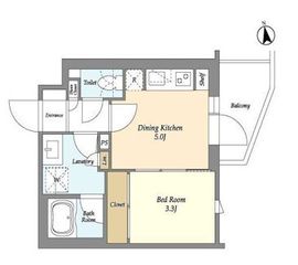 ベルファース三軒茶屋 506 間取り図