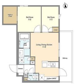 ベルファース三軒茶屋 408 間取り図