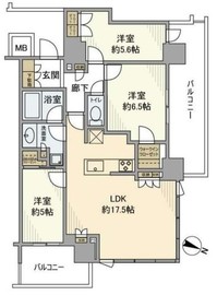リーフィアタワー海老名ブリスコート 22階 間取り図