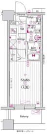 グランド・ガーラ横浜大口 3階 間取り図