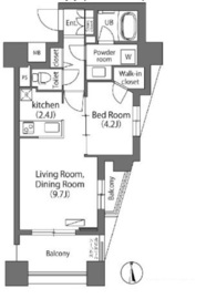 エミリブ練馬 713 間取り図