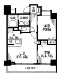 ドゥーエ東十条 405 間取り図
