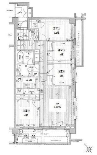 コートヒルズ横濱山手 2階 間取り図