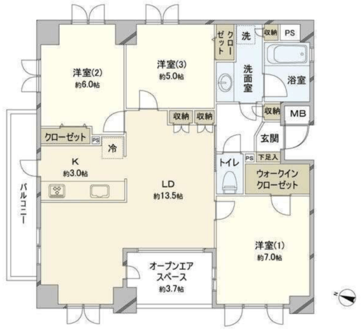グランシティ横浜西口 3階 間取り図