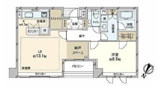松濤アパートメント 3階 間取り図
