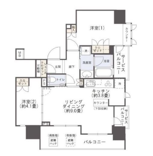 グランリビオ表参道 5階 間取り図