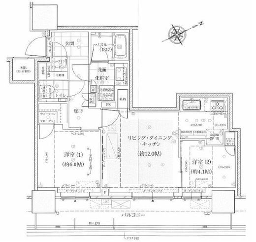 アトラスタワー五反田 3階 間取り図