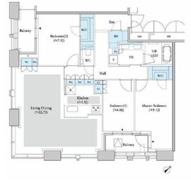 Dマークス西新宿タワー 29階 間取り図