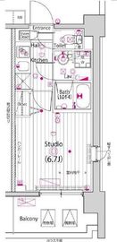 ガーラ・プライム横濱関内 2階 間取り図