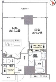 ドレッセタワー武蔵小杉 16階 間取り図