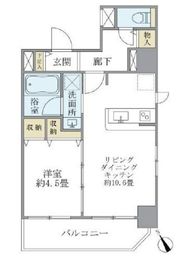 クロスポイント赤羽 501 間取り図