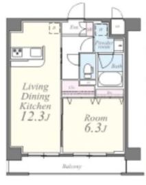 ヒルフォート常盤 405 間取り図
