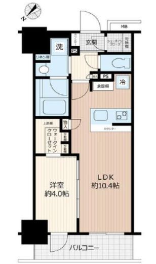 サンクレイドル東神奈川 10階 間取り図