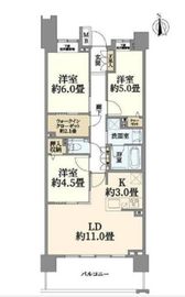 クレストプライムレジデンス アベニュー弐番街 12階 間取り図