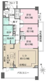 パークハウス久我山 3階 間取り図