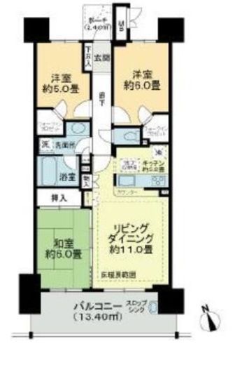 エンゼルブレッサ大森南3 5階 間取り図