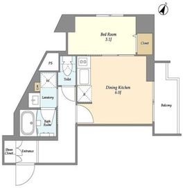 シーズンフラッツ中十条 304 間取り図