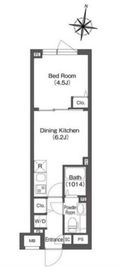 スタイリオフィット豪徳寺 202 間取り図