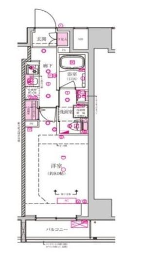 ベルシード西巣鴨 8階 間取り図