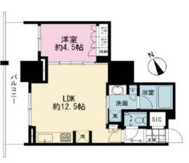 ブランズタワー芝浦 13階 間取り図