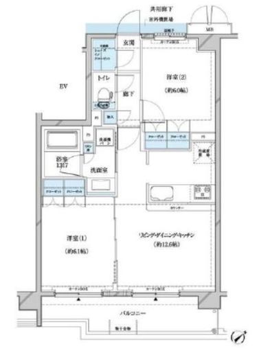 プレシス鶴見 2階 間取り図