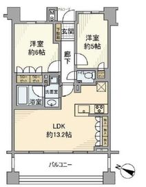 アールブラン二子多摩川レジデンス 7階 間取り図