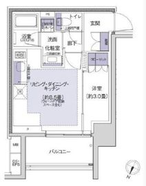 プラウド横浜阪東橋 8階 間取り図