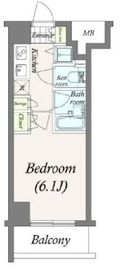 パレステュディオ南麻布 5階 間取り図