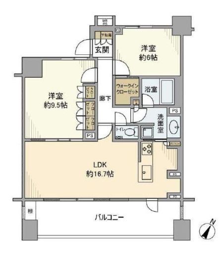 クリオレジダンス横濱ザ・マークス 7階 間取り図