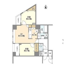 ビラハイツ北の丸 7階 間取り図