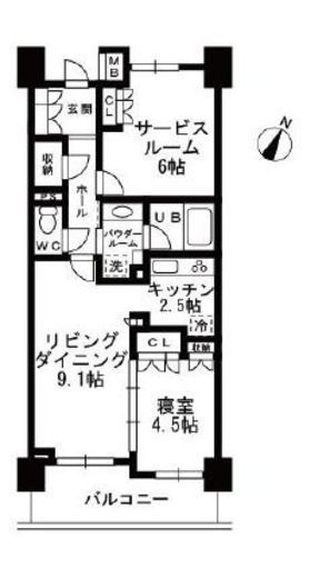 シャンピアグランデ深沢 307 間取り図