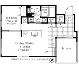 ASTILE目黒不動前 (アスティーレ目黒不動前) 103 間取り図
