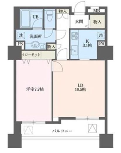 ドゥーエ横浜駅前 1706 間取り図