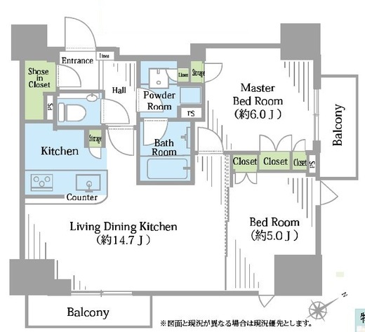 東京ベイシティタワー 4階 間取り図