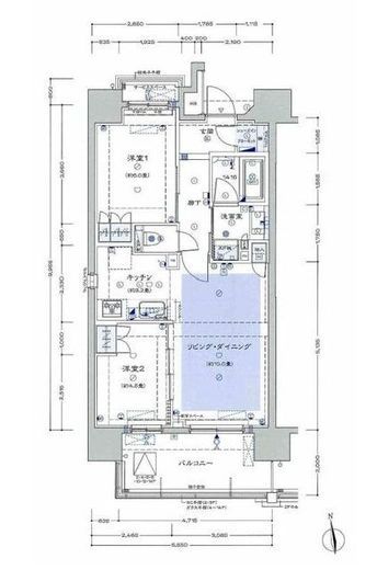 ザ・パークハウス浅草橋 8階 間取り図
