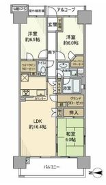 亀戸レジデンス 15階 間取り図