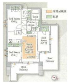 343 RESIDENCE ICHIGAYA (343レジデンス市ヶ谷) 5階 間取り図