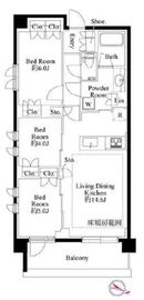 343 RESIDENCE ICHIGAYA (343レジデンス市ヶ谷) 3階 間取り図