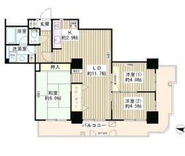 ツインタワーすみとし住吉館 14階 間取り図
