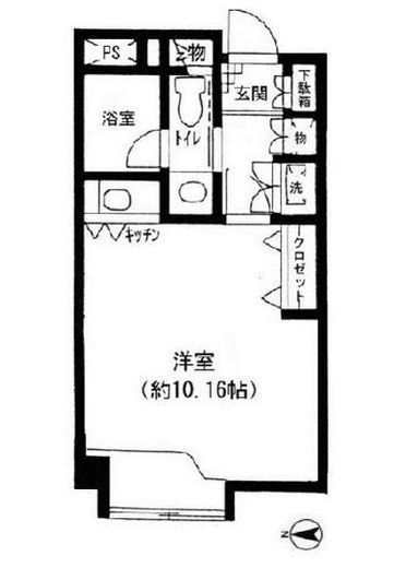 原宿東急アパートメント 102 間取り図