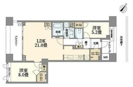 The目黒四季レジデンス 7階 間取り図