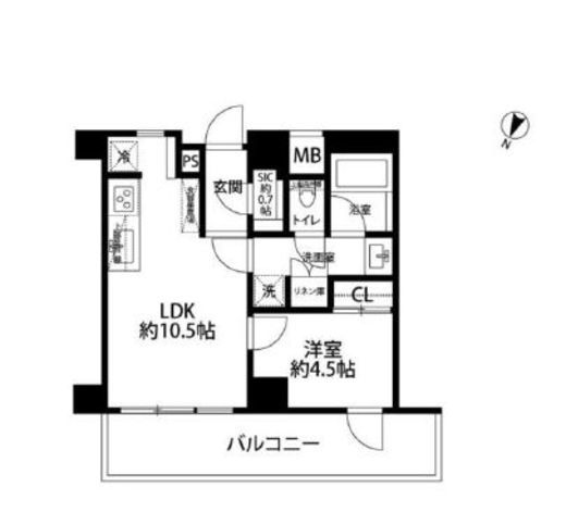 プライムフィット中目黒 9階 間取り図