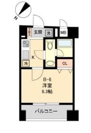 コモド水天宮レジデンス 707 間取り図