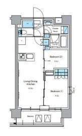 ルフォンプログレ押上EAST 401 間取り図