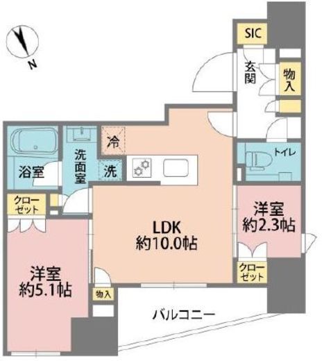 リビオレゾン入船 11階 間取り図