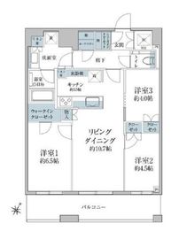 勝どきザ・タワー 27階 間取り図