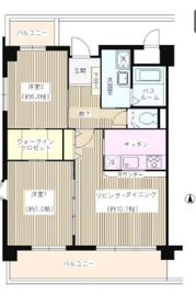 グレイスコート元住吉 401 間取り図