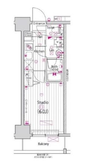 ガーラ・グランディ横浜鶴見 8階 間取り図