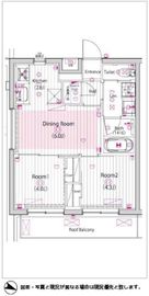 ガーラ・パークヒルズ武蔵小山 5階 間取り図